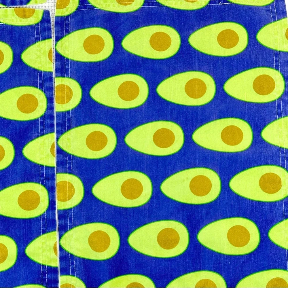 Spoonflower Linen Cotton Avocado Print Placemats Set of 12 Green Modern Heritage